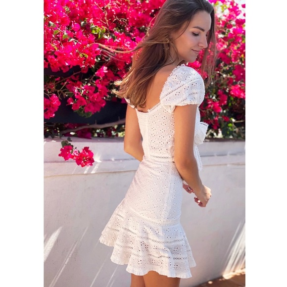 REVOLVE V.chapman  The Praline Eyelet Dress in White - Picture 6 of 8